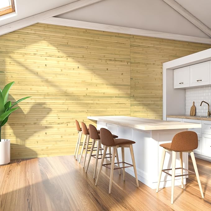 Art3d 48 x 96 in Pole Wrap Natural Bamboo Wall Panel, 1-Pack, Natural | Renewable Raw Board, Waterproof, No Emission, Wear-Resistant, Freely Cuttable, Stylish Wall Decor for Bedroom and Office - Image 7