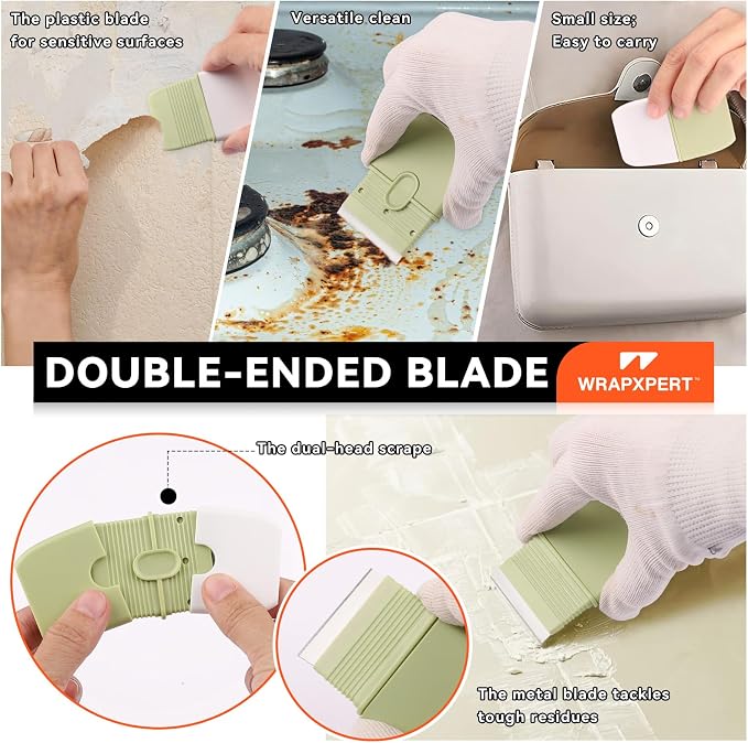 WRAPXPERT Peel and Stick Wallpaper Tools,Wallpaper Smoothing Tool Kit with Smoother,Edge Guider,Paste Brush for Backsplash Tile,Contact Paper - Image 6