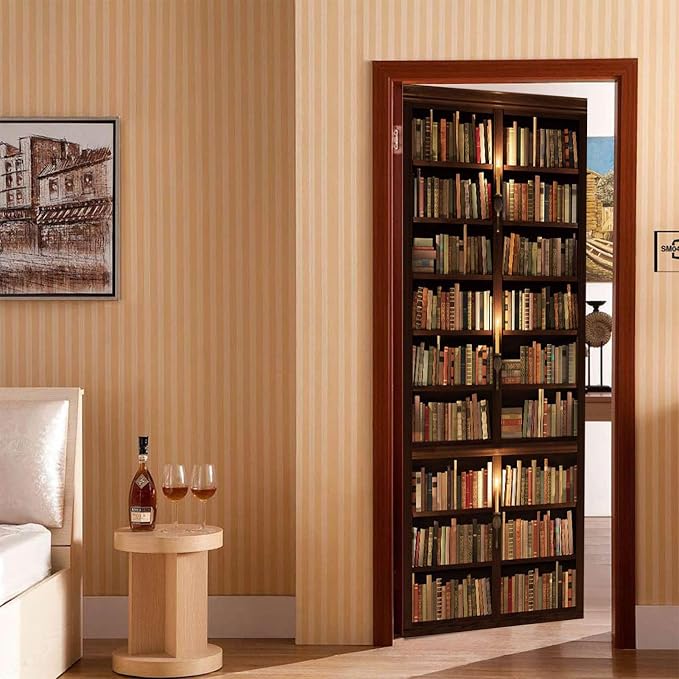 TUOKING Door Sticker,Peel and Stick Removable Vinyl Door Decals | Wallpaper Waterproof Self-Adhesive Mural for Home Decor,Wall Covers Poster,30.3" W x 78.7" L, Set of 2 Sheets - Image 4