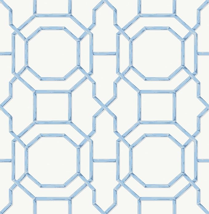 NuWallpaper Sapphire Sanya Peel and Stick Wallpaper, Removable Wallpaper, 20.5 in x 18 ft by NuWallpaper