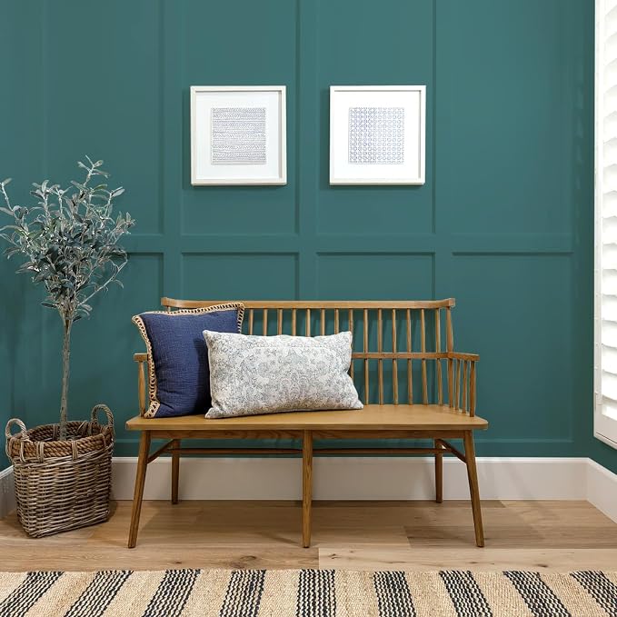 Teal Peel and Stick Wallpaper Solid Teal Contact Paper A Set of 23.6"x472" Matte Self Adhesive Waterproof Vinyl Roll for Wall Coverings,Cabinets,Countertops,Bedroom,Kitchen - Image 4