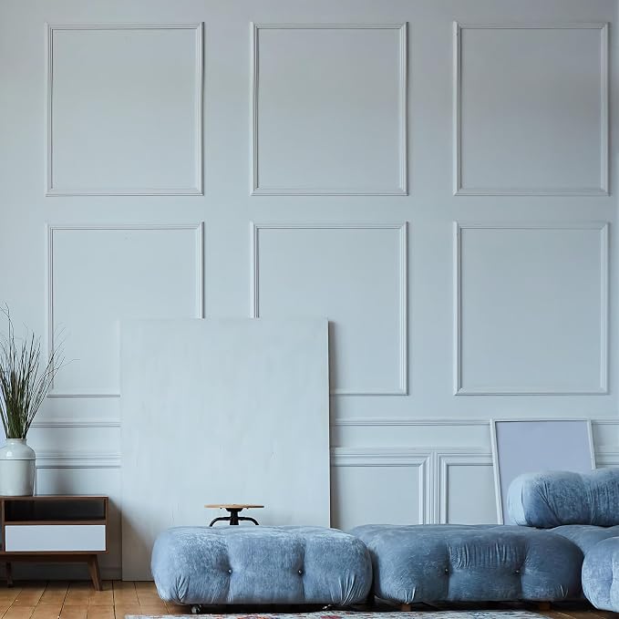 Colingmill Accent Wall Molding Kit Premade Panel,3set,16x20in | Wainscoting Panels, Peel and Stick, Wall Moulding, 3D, White, Pre Cut Picture Frame Trim, for Walls Home Decoration - Image 6