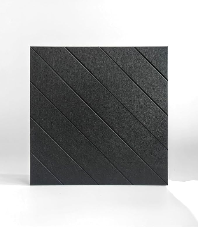 21.65" Large Square Acoustic Panels 4-Pack - Sound Absorbing Wall Panels, Noise Reducing Soundproof Decorative Felt Tiles for Home Office, Studio, Living Room - Black - Image 4