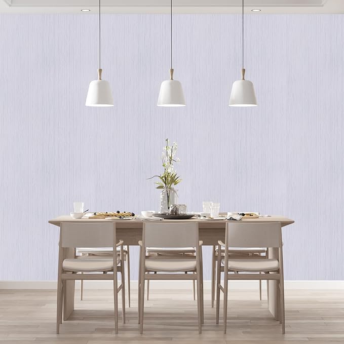White Grasscloth Peel and Stick Wallpaper Vintage Texture Removable Waterproof Wallpaper for Room Walls, Cabinets, Furniture, Drawers, Desk A Set of 15.7"x300" - Image 4