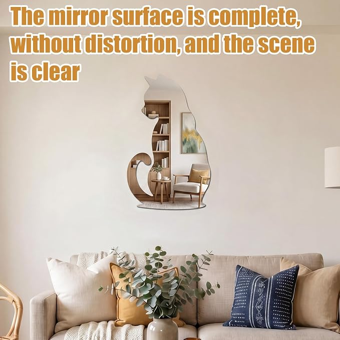 Cat Mirror for Wall Acrylic Non-Glass Unbreakable, Classic - Image 6