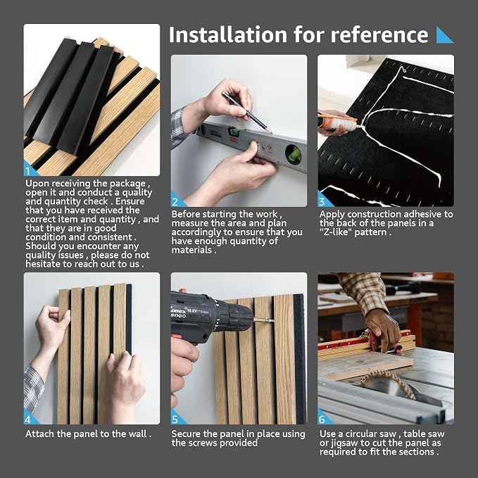 Art3d 4-Pack Soundproof Wood Slat Wall Panel, 94.5 x 7.9 Inch, Matte Black | Wood Grain Finish, Effortless Setup, Sustainable, Long-Lasting, Noise Reduction, Easy Care, for Living Room, Bedroom, Office - Image 9