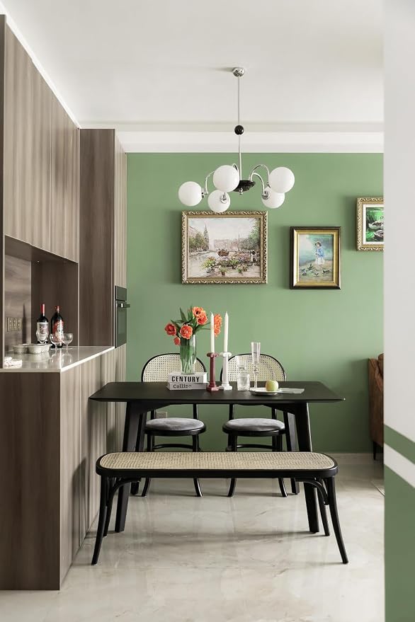 Safiyya 393"x17.7" Light Green Peel and Stick Wallpaper Green Solid Color Contact Paper Self Adhesive Contact Paper Decorative Wallpaper Vinyl Rolls for Wall - Image 4