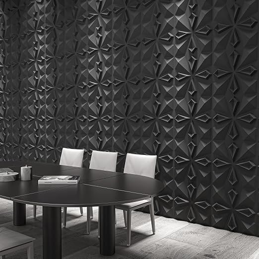 Art3dwallpanels 33 Pack 3D Wall Panels, Black PVC | 3D PVC Wall Tiles for Interior Wall Decor, Waterproof, Modern, Easy DIY for Residential and Commercial - Image 6