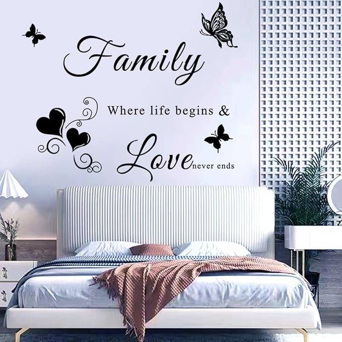 Family Letter Quotes Wall Stickers - Removable Vases & Murals for Living Room, Bedroom, Sofa Backdrop & TV Wall - Image 5