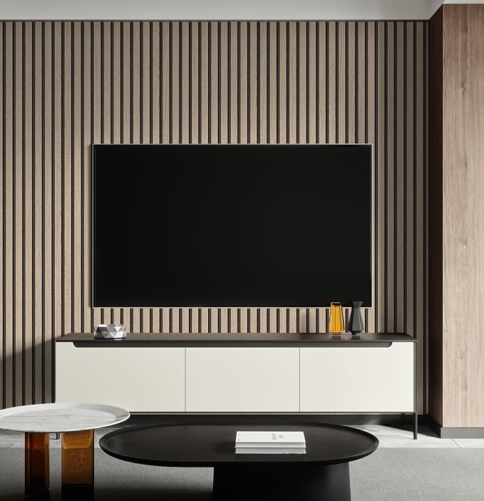 myforHD Wallpaper Peel and Stick Wood Grating Stripe Self-Adhesive Wallpaper Faux Wood Contact Paper Wood Slats Self Adhesive Wall Paper PVC Vinyl Film Removable Waterproof 17.3" x 393" - Image 2