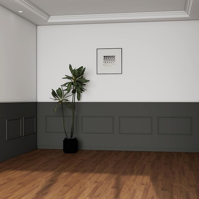 Colingmill Accent Wall Molding Kit Premade Panel,6set,12x24in | Wainscoting Panels, Peel and Stick, Wall Moulding, 3D, White, Pre Cut Picture Frame Trim, for Walls Home Decoration - Image 5