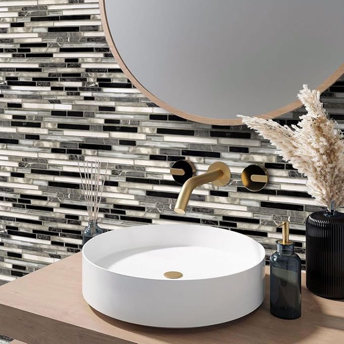 Livebor Backsplash Peel and Stick Wallpaper Kitchen Wallpaper17.7” x 393.7” | Kitchen Contact Paper Peel and Stick Wallpaper Backsplash Wallpaper Countertops Waterproof Wall Paper for Bathroom Tile Vinyl - Image 3