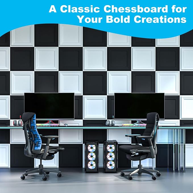 Art3d 33-Pack Accent 3D Textured Wall Panels, 11.8 x 11.8 in, Black | Wipe Clean, PVC, Water Repellent, Impact Proof, Scratch Resist, Great for Living Room, Bedroom, Gaming Room, Office - Image 4