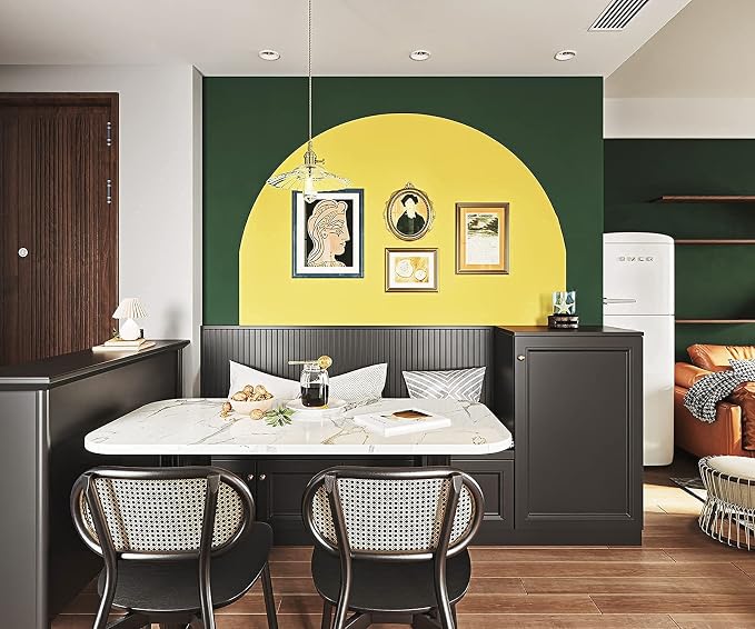 Dimoon 236''x17.7'' Yellow Peel and Stick Wallpaper Contact Paper Modern Self Adhesive Wall Paper Removable Renter Friendly Textured Solid Color Shelf Cabinet Vinyl Roll (236''x17.7'',Yellow) - Image 3
