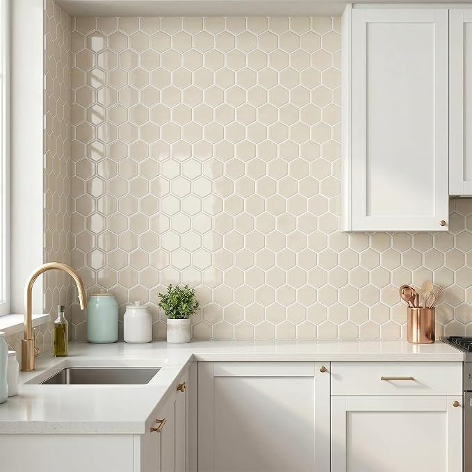 Arttown Peel and Stick 3D Wall Backsplash, 10-Sheet, 12" × 12" Cream Ivory | Subway Tile Self Adhesive Thicker Design Wall Tiles Panel Wallpaper for Bathroom Balcony Kitchen - Image 2