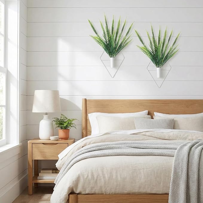 Canlierr 4 Pcs Wall Decor Hanging Planters, Boston Fern, White - Image 6