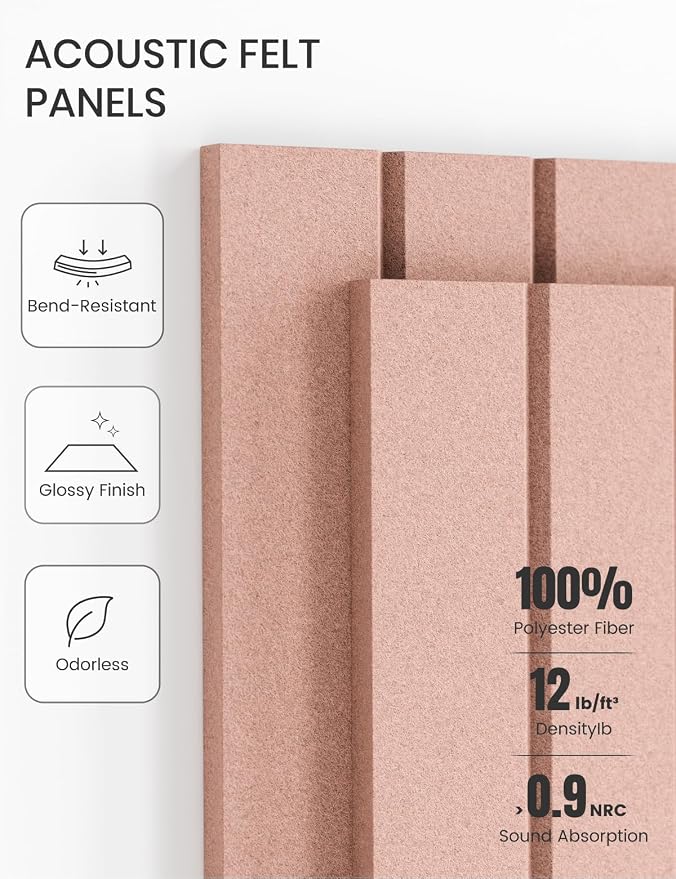 Fluxynara 36" x 24" Large Felt Bulletin Board, Pink | 6 Pack Cork Board Alternative with 30 Safe Adhesive Tabs, Pin Boards for Wall Decor, Home, Office, Classroom,Dorm - Image 5