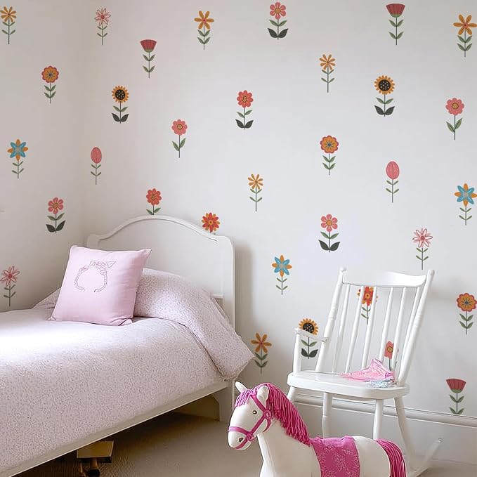 Nursery Wall Stickers Boho Kids Room Decor Girls Bedroom Removable Wall Decals Vinyl Murals DIY Cute Decorations 12 Sheets - Image 3