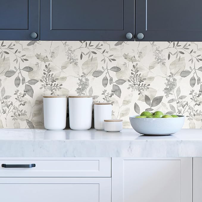 NuWallpaper by WallPops NUS3144 Breezy Peel & Stick Wallpaper, Grey - Image 6