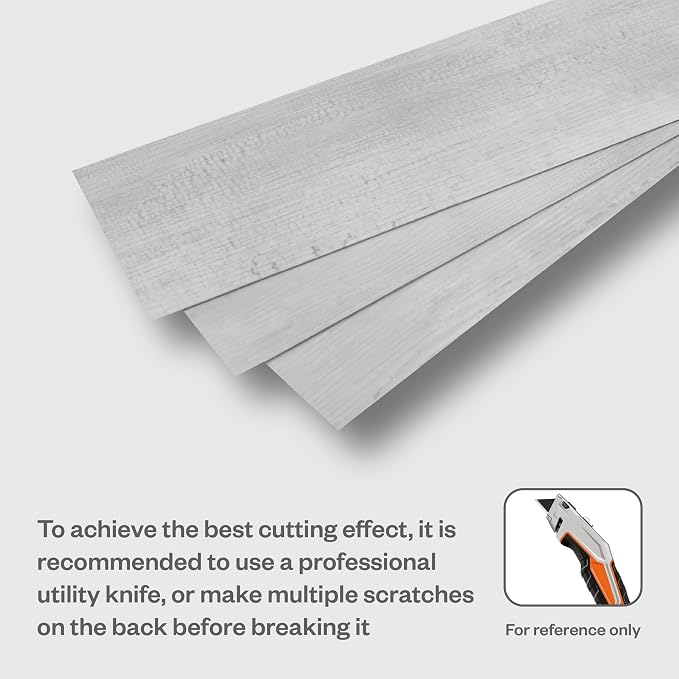 Peel and Stick Wall Panels, Easy Self Adhesive Vinyl Tiles Wall Planks, Farmhouse Wood Grain Shiplap for Kitchen Bedroom Interior WallDecor (12 pcs/18.1 Sq Ft/Box) (Classic White Oak) - Image 7