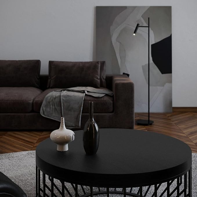 Black Wallpaper Peel and Stick with Tools, Matte Black Contact Paper | Self-Adhesive and Removable 17.7'' x 590.5'', Thickened Wall Paper for Cabinets, Drawers and Countertop - Image 8