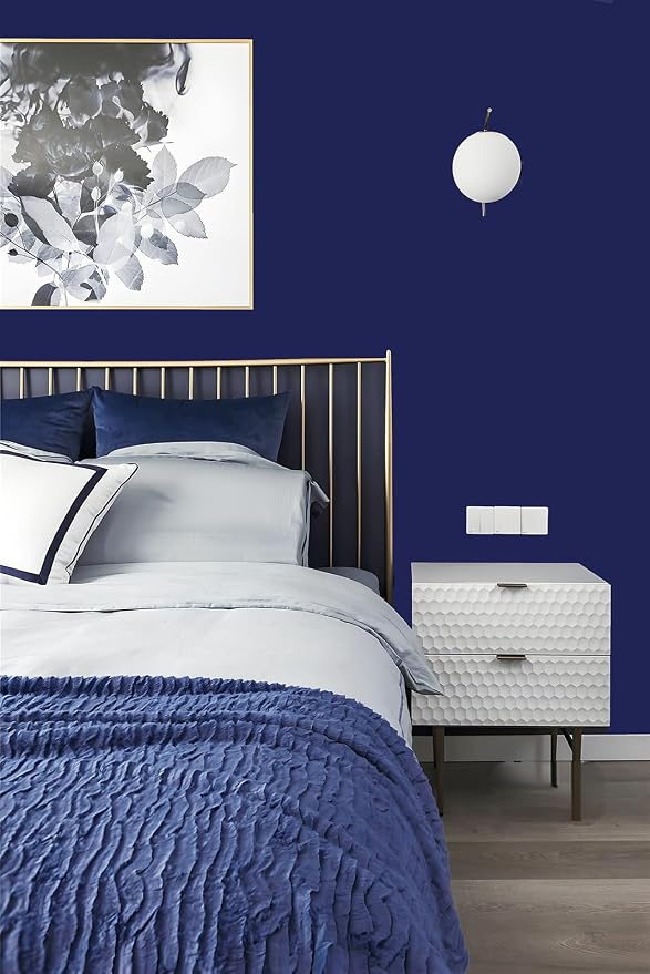 Safiyya Peel and Stick Wallpaper Navy Blue Contact Paper Wall Paper Self Adhesive Decorative Removable Wallpaper for Bedroom and Renter Friendly 118"x17.7" - Image 3