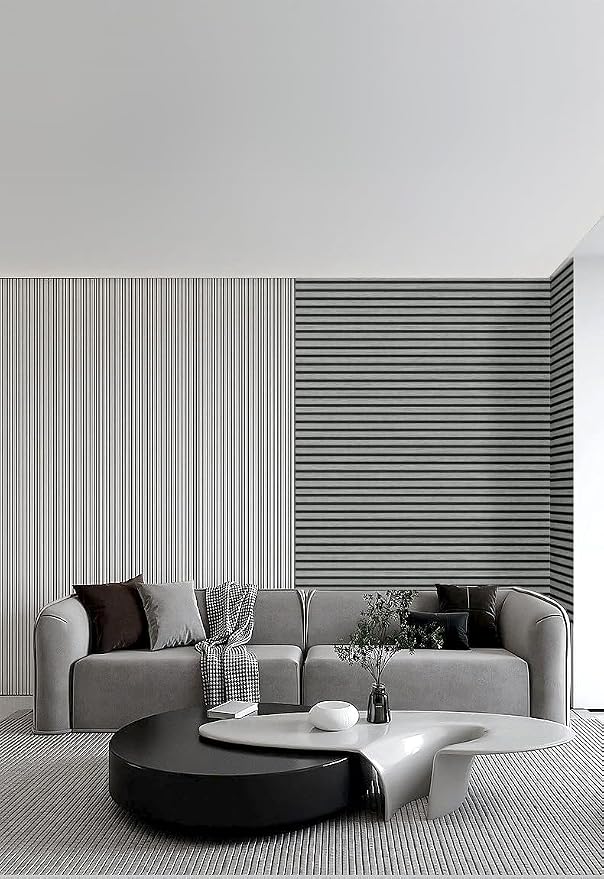 myforHD Wallpaper Peel and Stick Wood Grating Stripe Self-Adhesive Wallpaper Faux Wood Contact Paper Wood Slats Self Adhesive Wall Paper PVC Vinyl Film Removable Waterproof (Wood D, 17.3" x 393") - Image 8