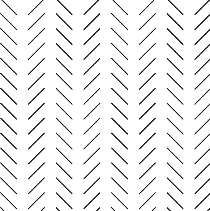 A Room with Black Line Vinyl Wall Decals, Peel and Stick Modern Boho Stickers, 300 Stripes with a Reference Template for Sticking by SHYJSHYJINSPIRED-PEELSTICK
