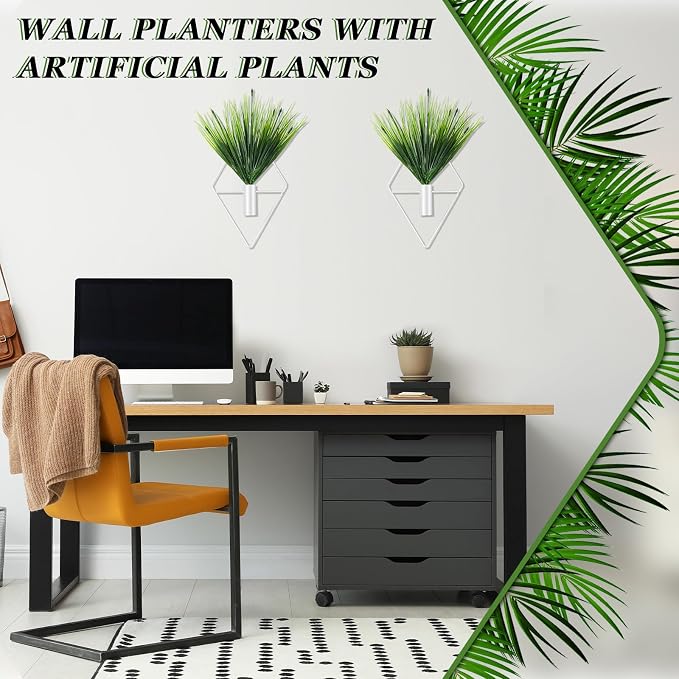 Canlierr 4 Pcs Wall Decor Hanging Planters, Aquatic Plant, White - Image 6