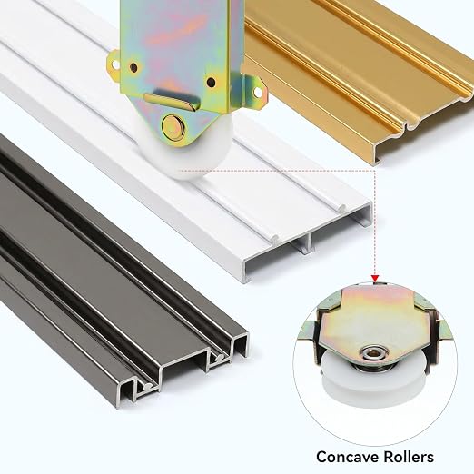 4 Pcs Sliding Mirror Closet Door Roller Wheels Replacement Assembly - Image 5