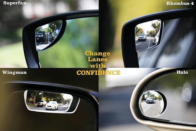 Blind Spot Mirrors for Cars - by Safe View Company - Change Lanes Confidently - Made from Real Convex Glass - Long Lasting - Easy Peel & Stick (Falcon), SVCBAME23 - Image 7
