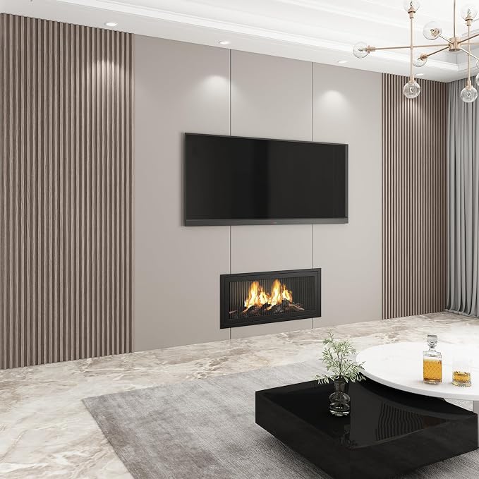 Slat Wall Panel 8-Pack, 118’’x6.1’’, Smoky Oak | WPC Wall Panel for Interior Wall Decor, TV Background, Kitchen, Bedroom - Image 5