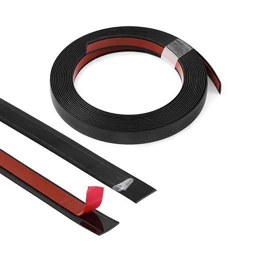Black Mirror Border Peel and Stick Molding Trim Flexible Self Adhesive Wall Trim Decorative Mirror Trim for Border, TV, Wall, Mirror, Door, Backsplash, Wardrobe, Gap Sealing (1/2 IN X 16.4 FT, Black) - Image 7