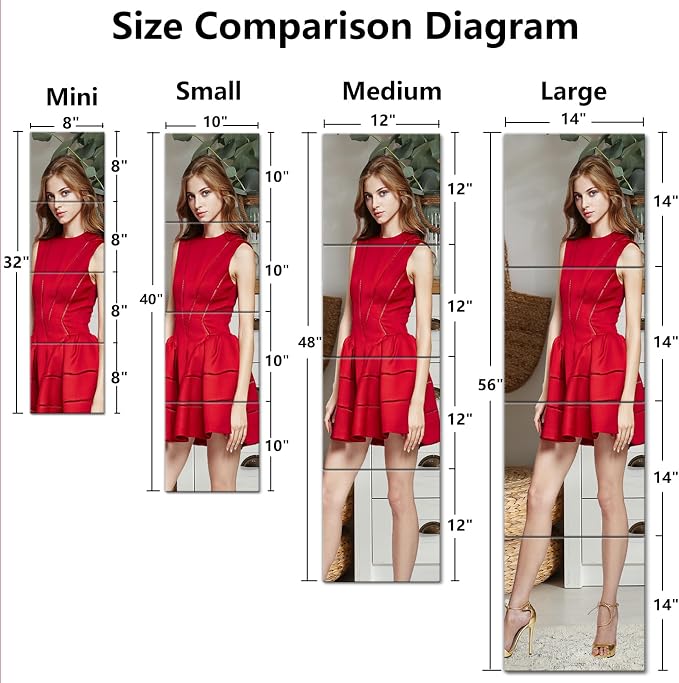 Shatterproof Wall Mirror Full Length for Bedroom, Acrylic Gym Mirrors For Home, Extra Thick: 0.1 inch, 10 x 10 inch x 4 Pcs, Workout Mirrors Safe for Kids, Over The Door, Long Wall Mounted - Image 6