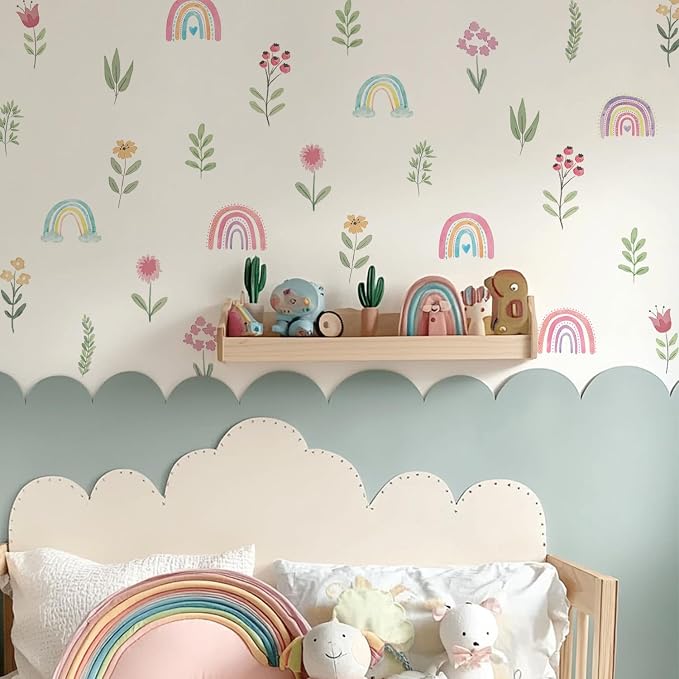Nursery Wall Stickers Boho Kids Room Decor Girls Bedroom Removable Wall Decals Vinyl Murals DIY Cute Decorations 6 Sheets - Image 3