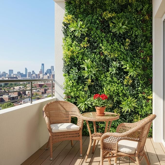 40" x 20" Artificial Grass Wall Panels, UV-Anti Greenery Backdrop Wall | Green Wall Decor for Indoor Outdoor, Garden Patio Balcony Ivy Privacy Screen Plant Wall, Boxwood Hedge Fence Panels - Image 4