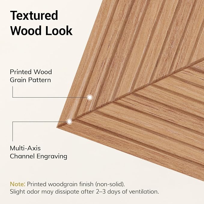 TONOR Acoustic Wall Panels Peel and Stick, 6 Pack 23.6''x23.6''-23.25 sq.ft. High-Density Acoustic Wood Panels Alternative. Soundproof Wall Panels for Interior Wall Decor, Home, Bedroom, Natural Oak - Image 4