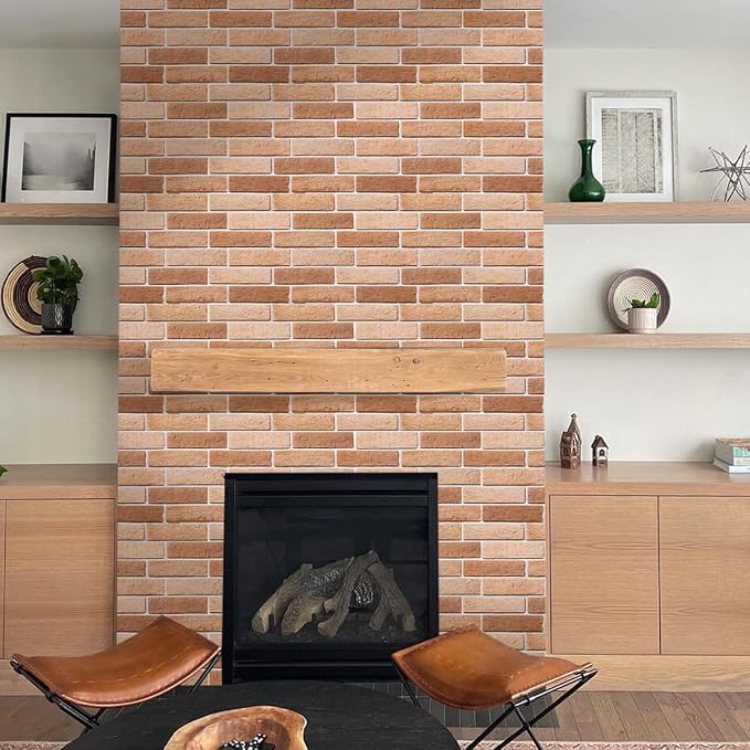 Commomy 3D Faux Brick Peel and Stick Wall Sticker - 10pcs 15.74" x 11.8" | Ultralight Thin PVC 3D Wall Panels Fake Brick Paneling for Home Office,Bedroom,Quick DIY Home Decor(12.92 sq.ft) - Image 7