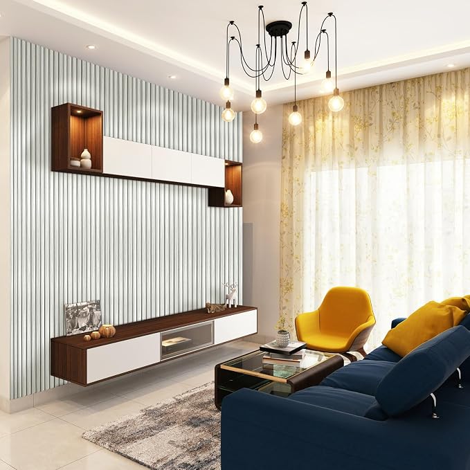 Art3d 96 x 6 Inch WPC 3D Wood Textured Slat Wall Panels, 8-Pack, Off-White | Stylish Slat Design, Waterproof, Weather Resistant, Eco-Friendly, Long-Lasting, Easy to DIY, Ideal for Interior Wall, Bedroom - Image 8