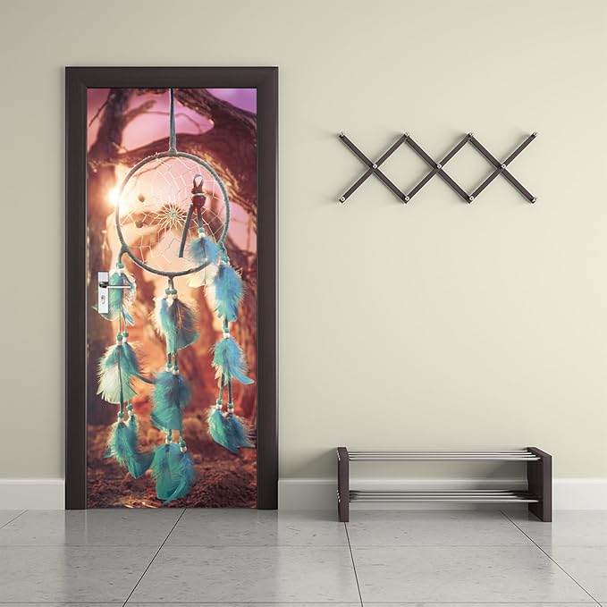 TUOKING Door Sticker,Peel and Stick Removable Vinyl Door Decals | Wallpaper Waterproof Self-Adhesive Mural for Home Decor,Wall Covers Poster,30.3" W x 78.7" L, Set of 2 Sheets - Image 5