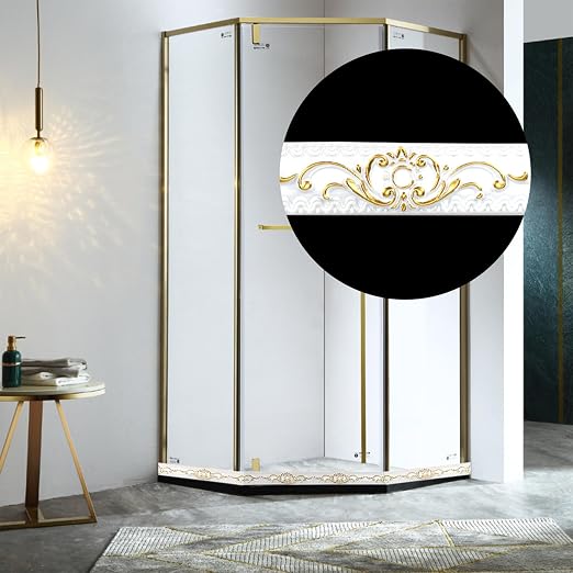 Flexible Wall Trim, 16.4 Feet Self-Adhesive Peel & Stick Molding, Cabinet Border, Mirror Frame Trim for Home Decor (White & Gold) - Image 7
