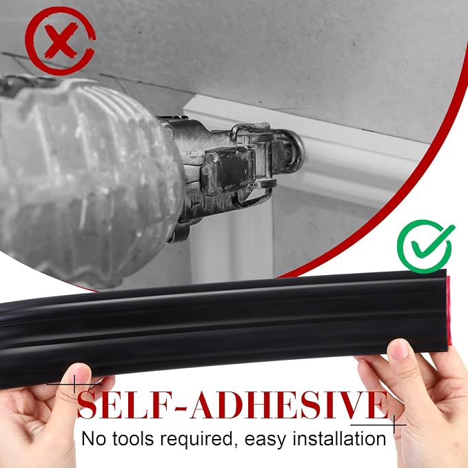 19.7ft Peel and Stick Chair Rail | Flexible Wall Trim, Adhesive Molding, DIY Home Decor, Cabinet Border Trim, Frame Edging Strip, Wall Protection, Easy Install - Image 5