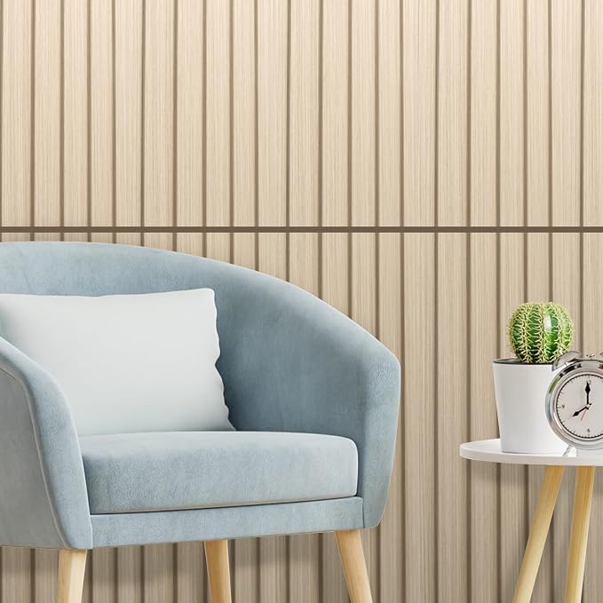 Art3d 48 x 6 Inch WPC Wood Slat Wall Panels, 3D Wall Accents, 16-Pack, Oak | Real Wood Grain, Durable, Water Resistant, Wear-Resistant, No Emission, Eco-Friendly, Easy to Care, for Living Room, Bedroom - Image 2