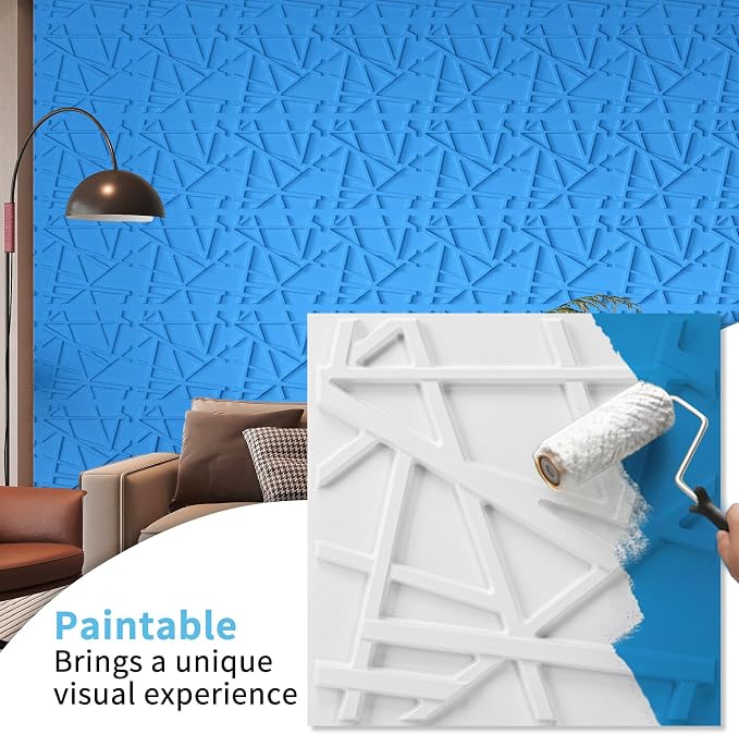 Art3d 100 Pack Decorative 3D Wall Panels, 97 Sq.Feet PVC Interior Wall Décor, 11.8"x11.8", White - Image 3