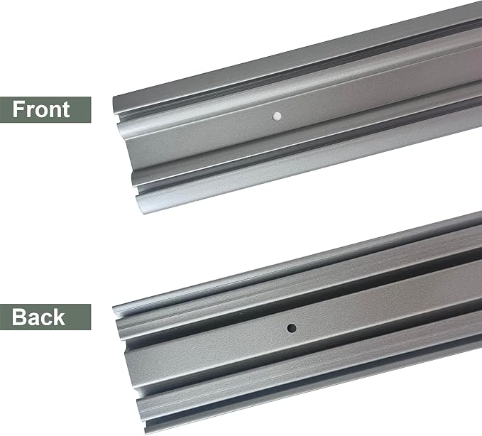 DIYHD Bypass Mirror Closet Door Bottom Track, 48" L x 2-11/16" W, Gray - Image 5