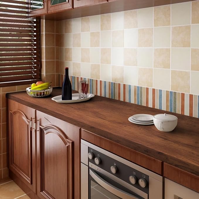 Wood Grain Contact Paper Peel and Stick Wallpaper for Cabinets Furniture | 17.7"x236" Brown Self-Adhesive Removable Vinyl Film Decor for Countertops Drawers Shelf Liner Home Furniture Renovation - Image 8