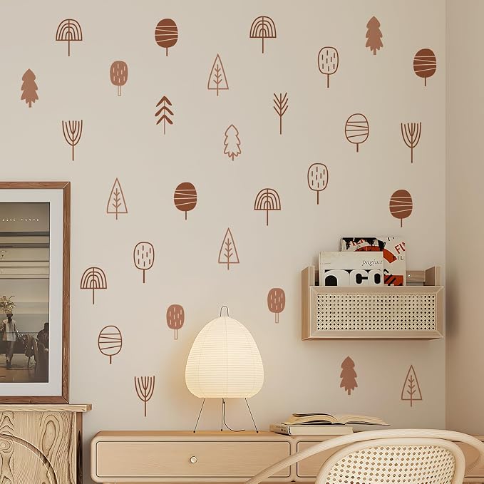 Boho Wall Stickers Girls Bedroom Removable Wall Decals Nursery Kids Room Decor Vinyl Murals DIY Cute Decorations 6 Sheets by QUCHENG