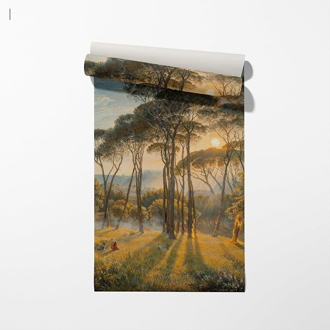 Sunlit Forest Wall Murals Peel and Stick Canvas Wallpaper | Large Removable Woodland Mural for Living Room Bedroom Office Home Decor and Accent Walls in Multiple Standard Sizes - Image 8
