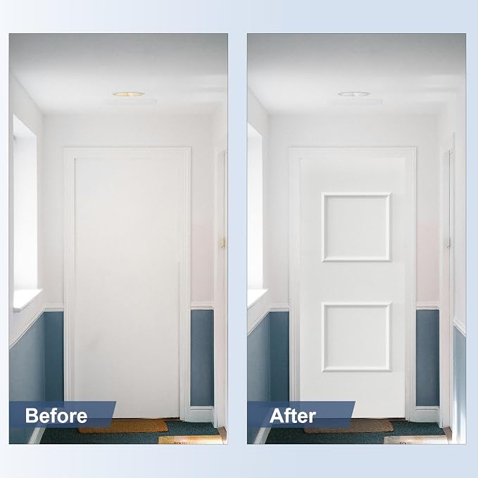 NeatiEase 2 Set Peel and Stick Wall Molding Trim Kit, 24" x24" Premade Wainscoting Panels, Self Adhesive Moulding Panel for Interior Walls Picture Frame - Image 3