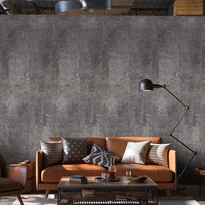 Arthome Concrete Gray Peel and Stick Wallpaper 24.8"x200" | Covers 34.4 sq ft,Decorative Vinyl Film for Countertop,Cabinets,Shelf,Drawer Liner,Easy to Clean Removable Wall Covering - Image 5